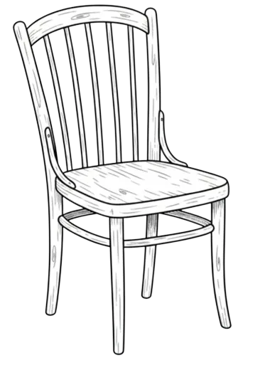 an inviting wooden chair